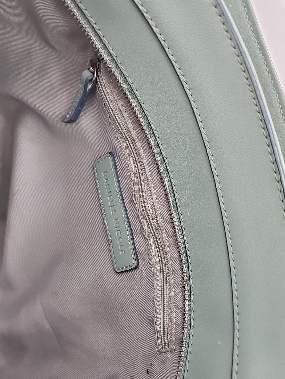 Mint Green Leather Tote Bag - Picture 7 of 13